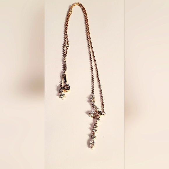 Authentic NEW Pandora Herbarium Cluster Drop Collier Necklace 14K RGP CZ - Picture 6 of 10